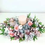 Stroik biało - różowo - srebrny ze skrzatem nr 62 Stroik biało - różowo - srebrny ze skrzatem nr 62