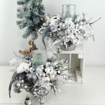 Stroik ośnieżony, biało - srebrny nr 47