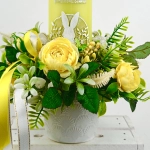 Stroik wielkanocny ze świeczką nr 12