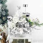 Stroik z jelonkiem biało - srebrny nr 53