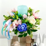 Stroik kwiatowy ze świeczką nr 15