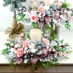 Stroik biało - różowo - srebrny ze skrzatem nr 62 Stroik biało - różowo - srebrny ze skrzatem nr 62