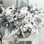 Stroik ośnieżony, biało - srebrny nr 47