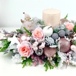 Stroik biało - różowo - srebrny ze skrzatem nr 62 Stroik biało - różowo - srebrny ze skrzatem nr 62