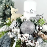 Stroik biało - srebrny z sarenką nr 58 Stroik biało - srebrny z sarenką nr 58