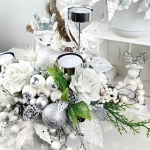 Stroik z jelonkiem biało - srebrny nr 53