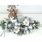 Stroik biało - srebrny z jelonkiem nr 57 Stroik biało - srebrny z jelonkiem nr 57