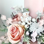 Stroik okrągły, różowo - srebrny nr 56