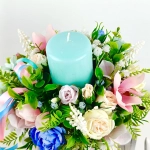 Stroik kwiatowy ze świeczką nr 15