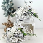 Stroik z jelonkiem biało - srebrny nr 53