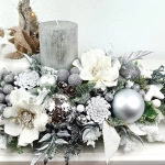 Stroik biało - srebrny z jelonkiem nr 57 Stroik biało - srebrny z jelonkiem nr 57