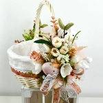 Koszyk wielkanocny duży, różowo - morelowy z wyściółką nr 28 Koszyk wielkanocny duży, różowo - morelowy z wyściółką nr 28