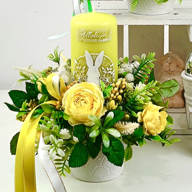 Stroik wielkanocny ze świeczką nr 12