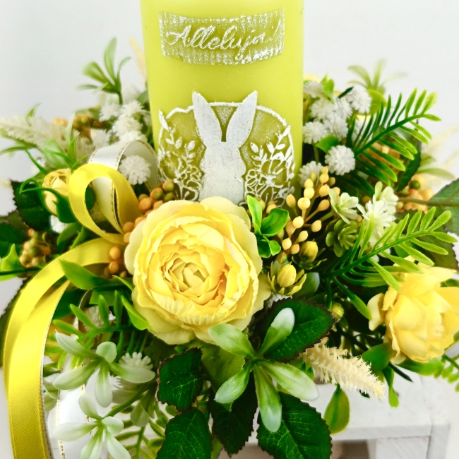 Stroik wielkanocny ze świeczką nr 12