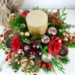 Stroik okrągły złoto - czerwony nr 46