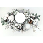 Stroik biało - srebrny z sową nr 39 Stroik biało - srebrny z sową nr 39