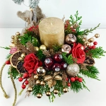 Stroik okrągły złoto - czerwony nr 46