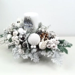 Stroik biało - srebrny z sową nr 39 Stroik biało - srebrny z sową nr 39